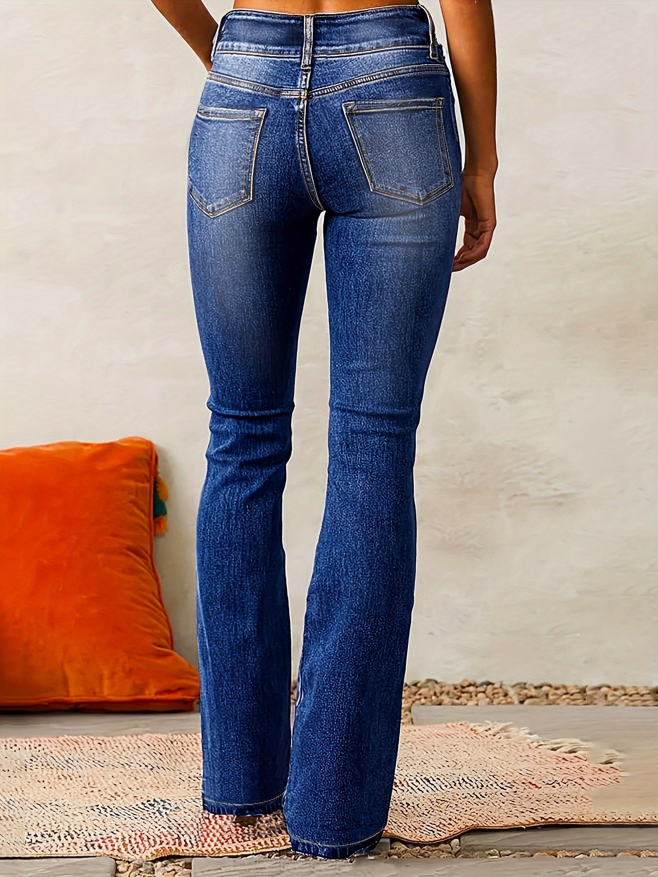 Damskie Jeansy High-Waist Skinny